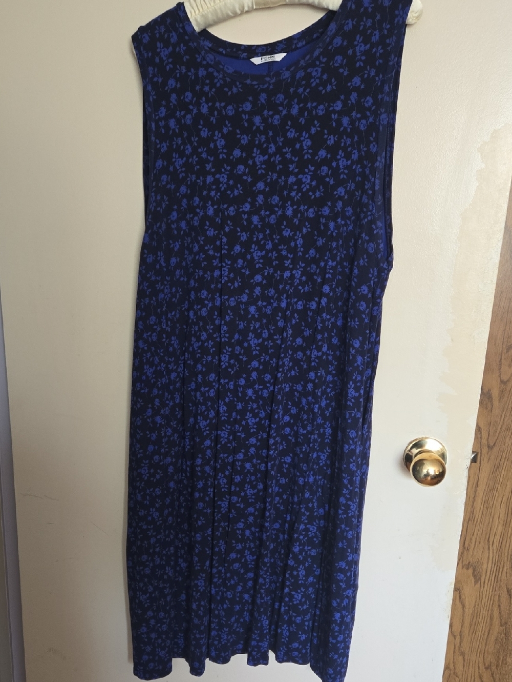 Penningtons Navy and Royal Blue Floral Midi Dress